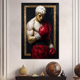 Golden Frame Boxing Champion - NicheCanvas