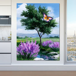 Butterfly Meadow Tranquility - NicheCanvas