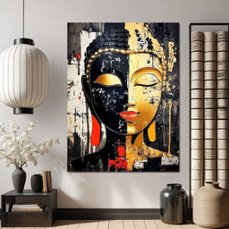 Golden Reflections Buddha Splendor - NicheCanvas