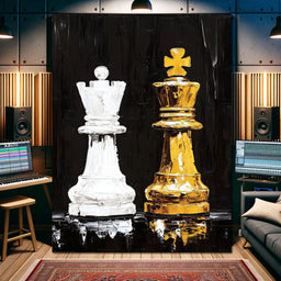 Regal Duel Monochrome Majesty - NicheCanvas