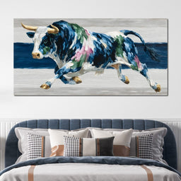 Charging Bull Color Fusion - NicheCanvas