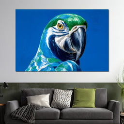 Parrot Portrait Vibrant View - NicheCanvas