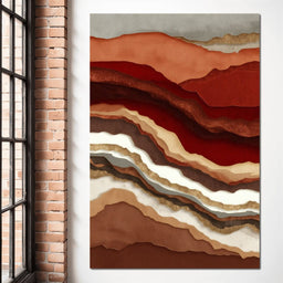 Desert Strata Gold Ridges - NicheCanvas
