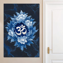 Om Lotus Blossom Meditation Mark - NicheCanvas