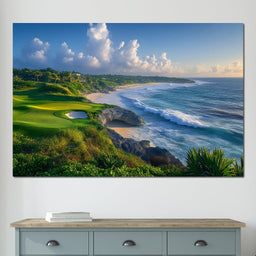 Coastal Green Landscape - NicheCanvas