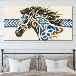 Galloping Essence of Blue - Alicia Smith - NicheCanvas