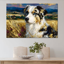Blue Eyed Shepherd Gold Field - Neal Hackett - NicheCanvas