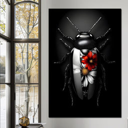 Petals and Velvet Wings - NicheCanvas