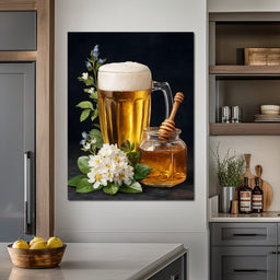 Golden Beer With Honey - NicheCanvas