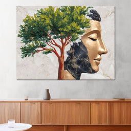 Golden Tranquility Branches - NicheCanvas