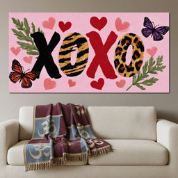 Wild Safari Love XOXO Hearts - NicheCanvas
