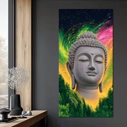Enlightened Cosmic Buddha Tranquility - NicheCanvas