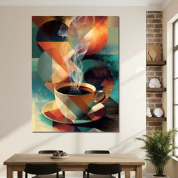 Geometric Morning Steam Ritual - NicheCanvas