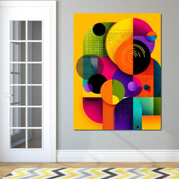 Vivid Geo Orbit Kaleidoscope - NicheCanvas