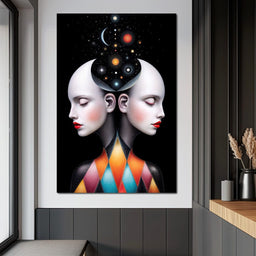 Twins of the Celestial Mind - TooplesArt - NicheCanvas