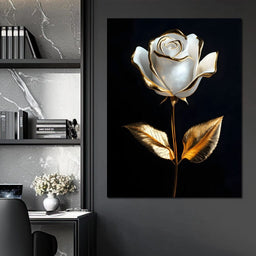 Golden Elegance Blossom - NicheCanvas