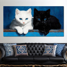 Eyes of Feline Wonder - NicheCanvas