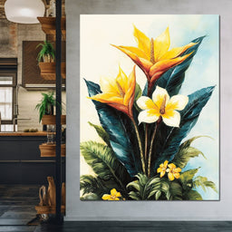 Tropical Petal Symphony - NicheCanvas