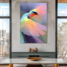 Radiant Feathered Aurora Soar - NicheCanvas