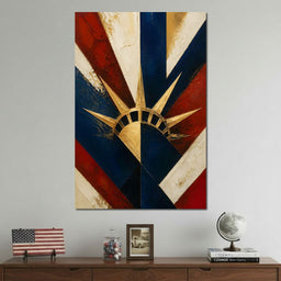 Gilded Freedom Radiating Light - NicheCanvas