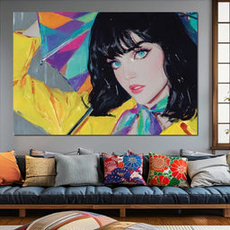 Raincoat Girl - NicheCanvas