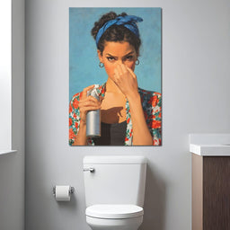 Bathroom Spray Portrait - NicheCanvas