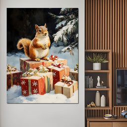Winter Squirrel Gifts - NicheCanvas