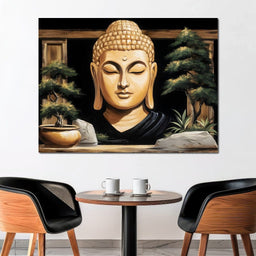 Golden Tranquility Oasis - NicheCanvas