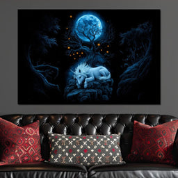 Moonlit Unicorn’s Sanctuary - TooplesArt - NicheCanvas