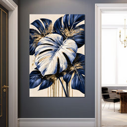 Gilded Foliage Under Midnight Shadows - NicheCanvas