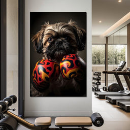 Pugilist Pooch - NicheCanvas