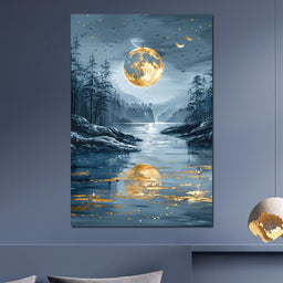 Luminous Nocturne Reflections - NicheCanvas