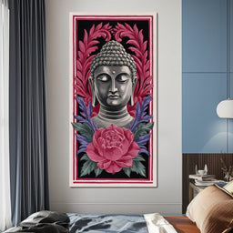Tranquil Buddha Peony Garden - NicheCanvas