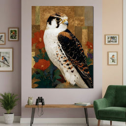 Golden Peregrine Elegance - NicheCanvas