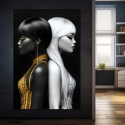 Contrasting Echoes Harmony - NicheCanvas