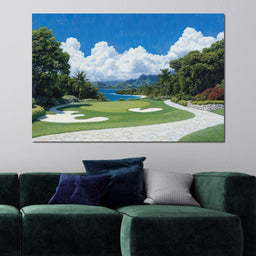 Tranquil Shoreline Golf Retreat - NicheCanvas