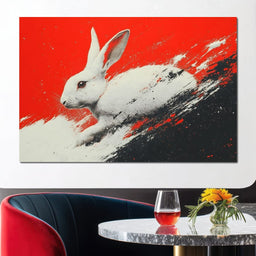 Bunny Running Wild In Vivid Dreams - NicheCanvas