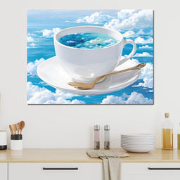 Cup of Clouds Sky Dream - NicheCanvas