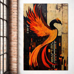 Phoenix Rise Through Flames - NicheCanvas