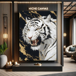 Fierce Aura Golden Roar - NicheCanvas