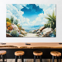 Desert Oasis Beyond Horizons - NicheCanvas