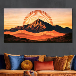Golden Peaks Before The Solstice Sun - NicheCanvas