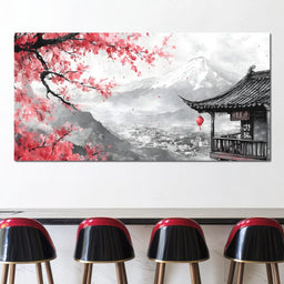 Cherry Blossom Landscape - NicheCanvas