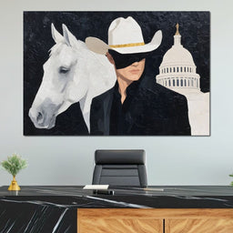 White Stetson Capitol Ranger - NicheCanvas