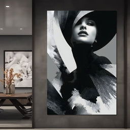 Monochrome Couture Elegance - NicheCanvas