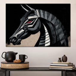Iron Equine Spirit Descent - NicheCanvas