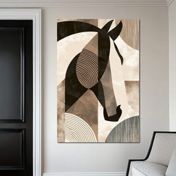 Stallion Reflected Through Geometric Planes - NicheCanvas