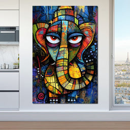Prismatic Ganesha Portrait - NicheCanvas
