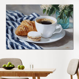 Morning Coffee Pastry Stilllife - NicheCanvas