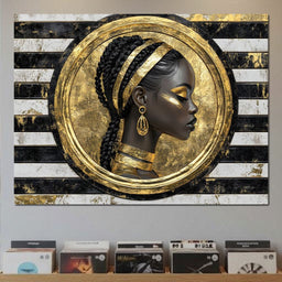 Golden Regal Afro Majesty - NicheCanvas